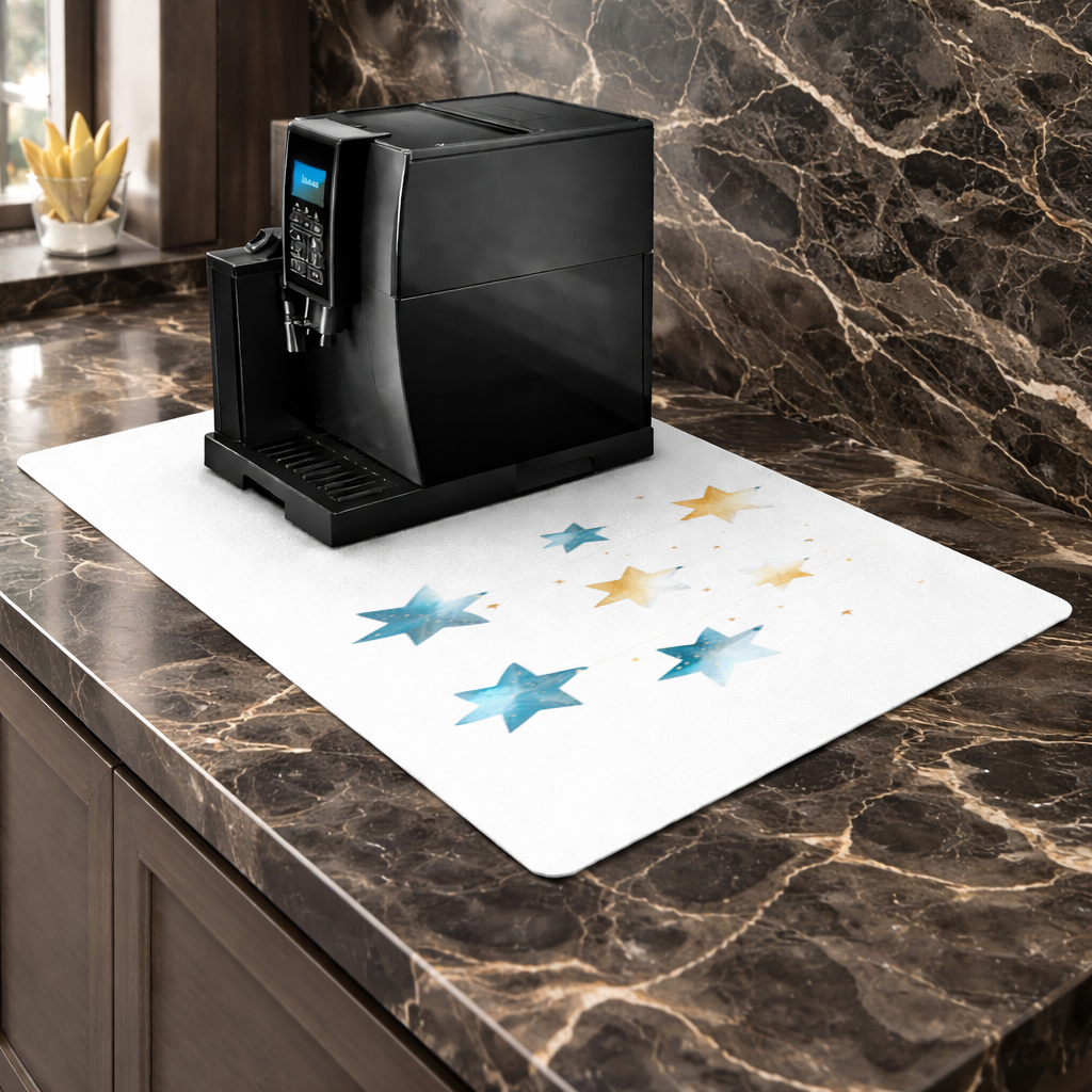 Watercolor Hanging Stars Coffee Machine Base Mat