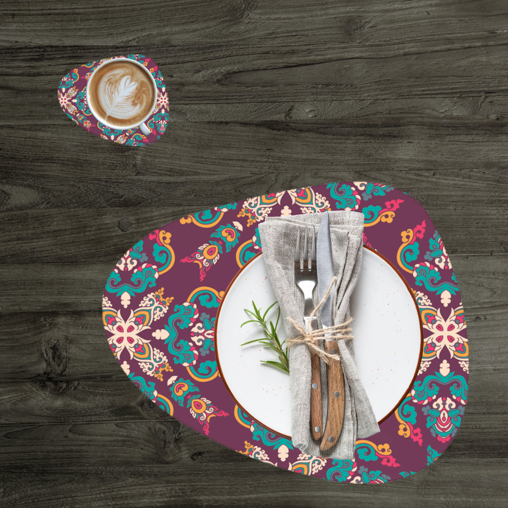 Colorful Ottoman Inspired Mandala Pattern Charger Plate Set 12 Pieces