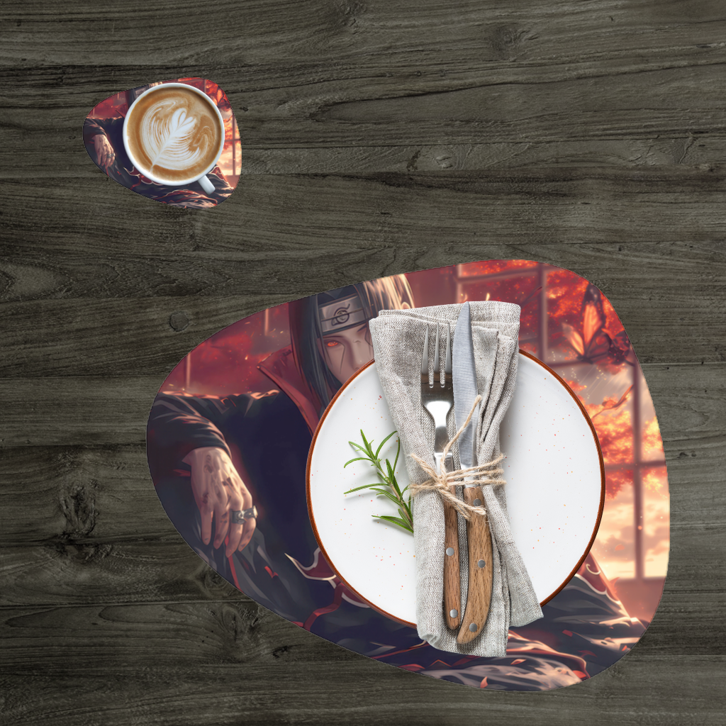 Itachi Uchiha The Crimson Sunset of Sacrifice Charger Plate Set 12 Pieces
