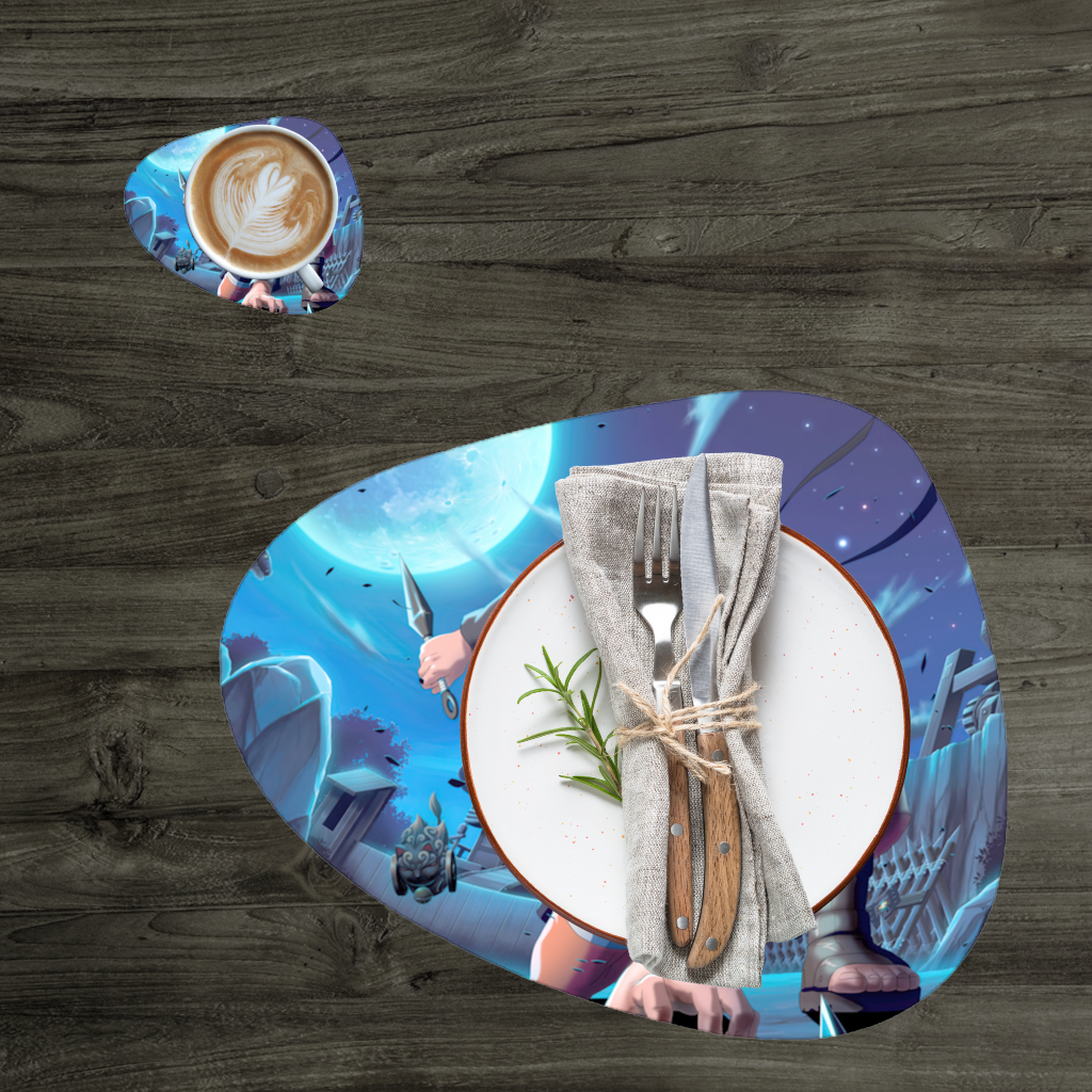 Naruto Uzumaki Shinobi Strike Under the Moonlight Charger Plate Set 12 Pieces