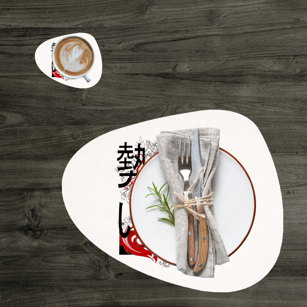 Japanese Dragon with Floral Design Charger Plate Set 12 Pieces