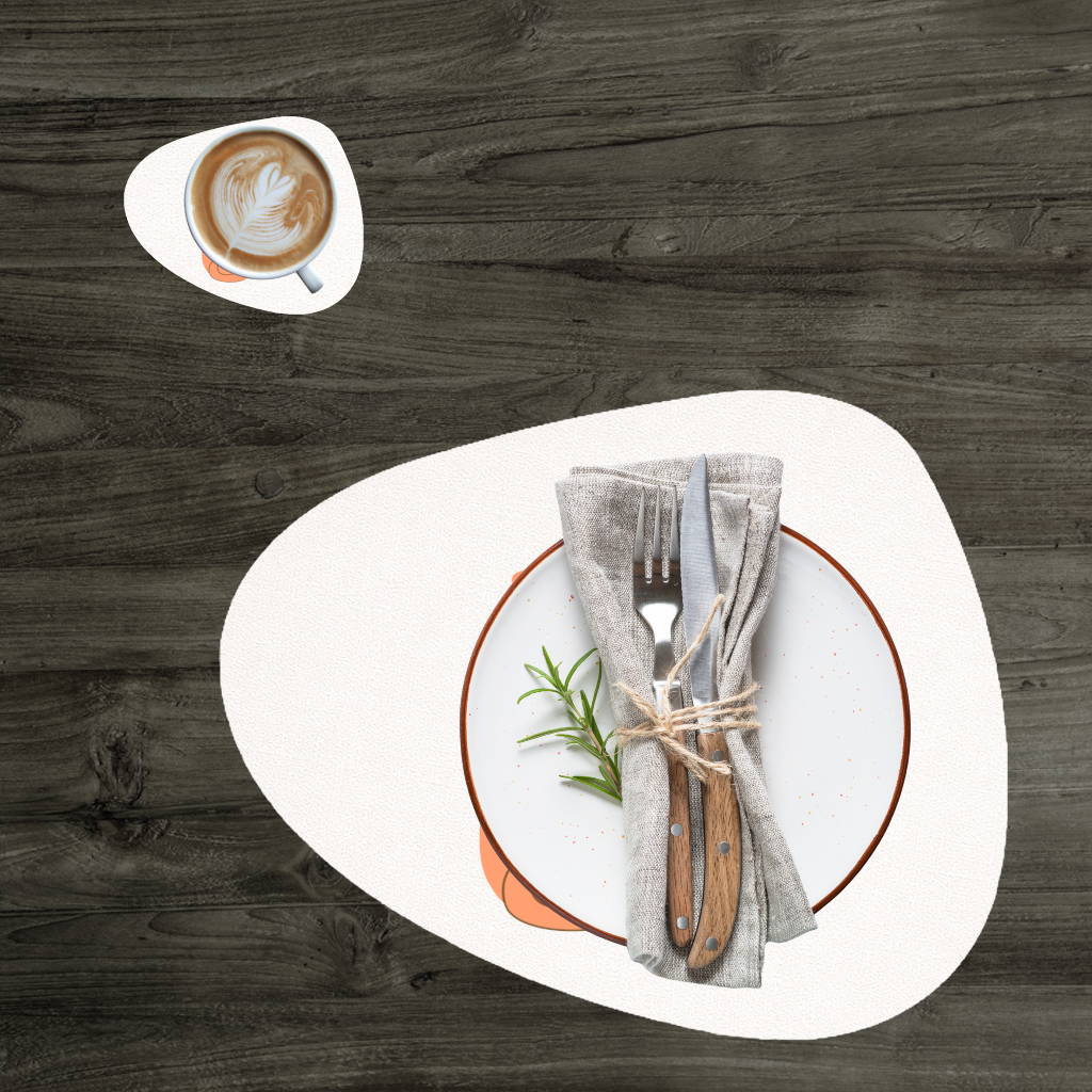 Kawaii Orange Cat Blep Charger Plate Set 12 Pieces