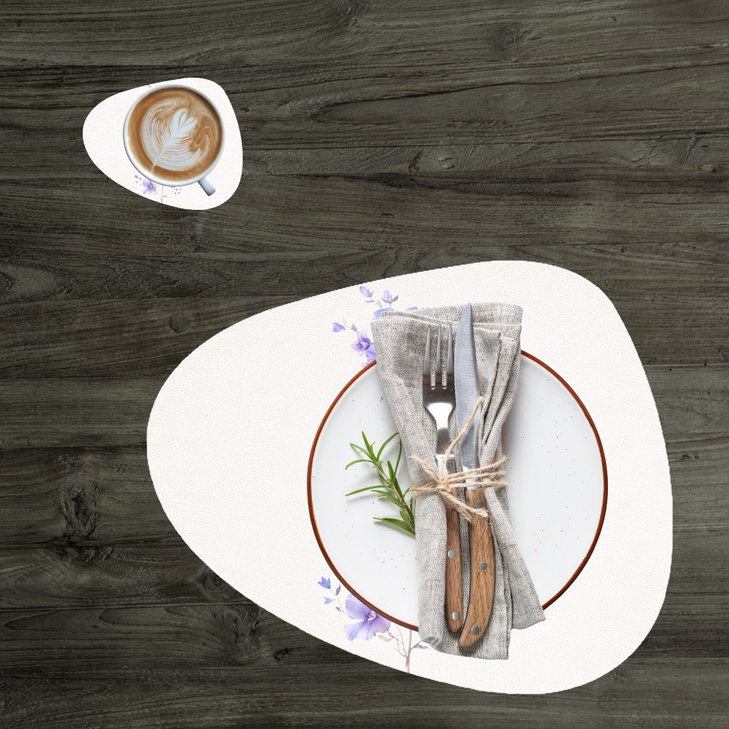Delicate Blue Flax Wildflowers Charger Plate Set 12 Pieces