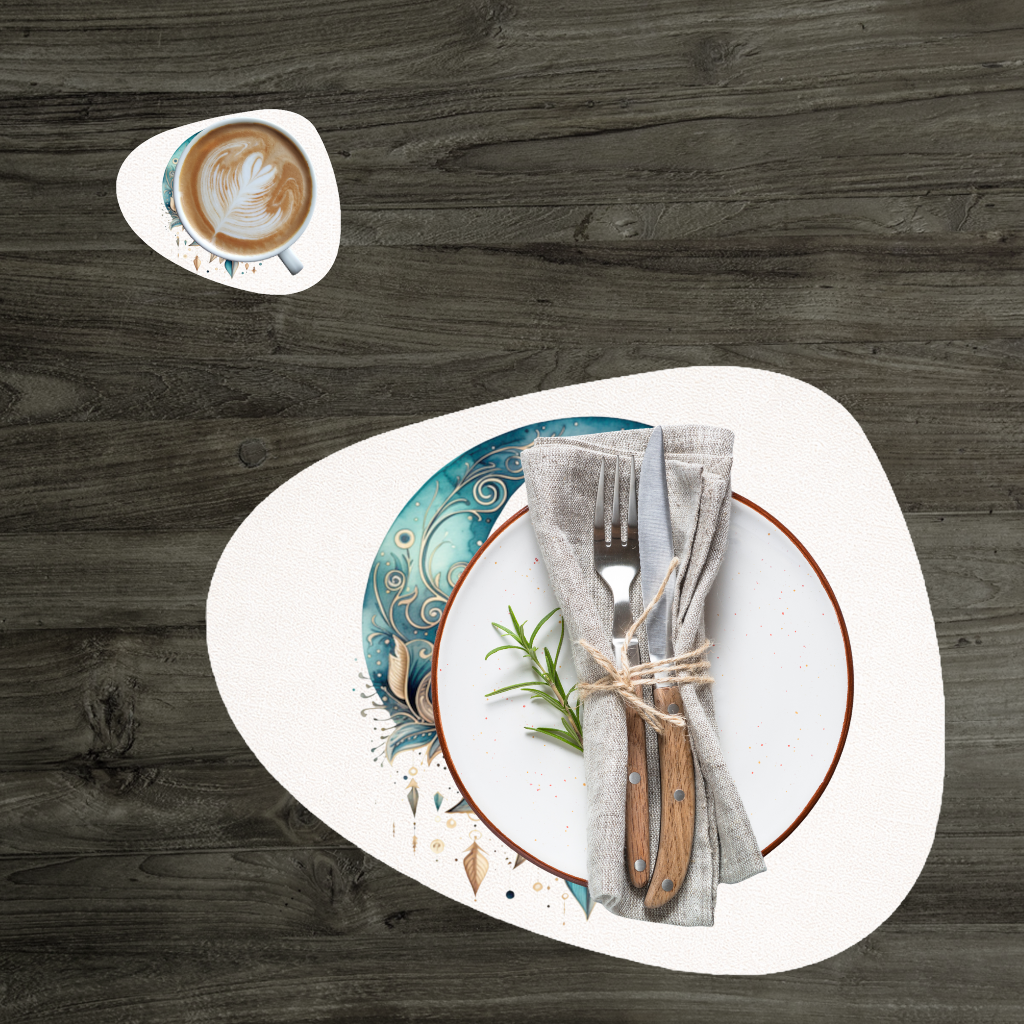 Boho Celestial Sun and Moon Charger Plate Set 12 Pieces