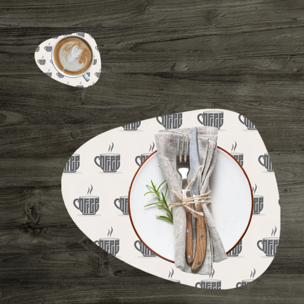 coffee cup Charger Plate Set 12 Pieces
