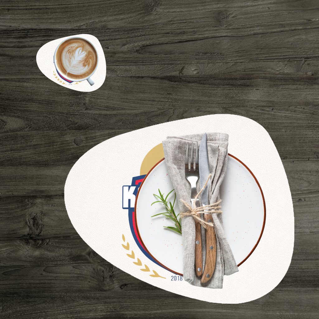 Kahta 02 Spor Kulübü Crest Charger Plate Set 12 Pieces