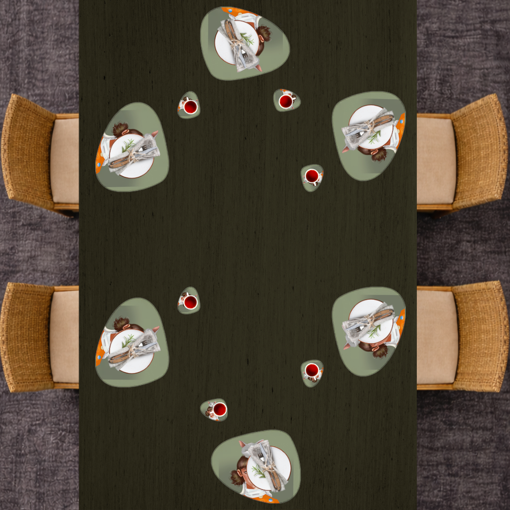 Mood Cat and I Charger Plate Set 12 Pieces