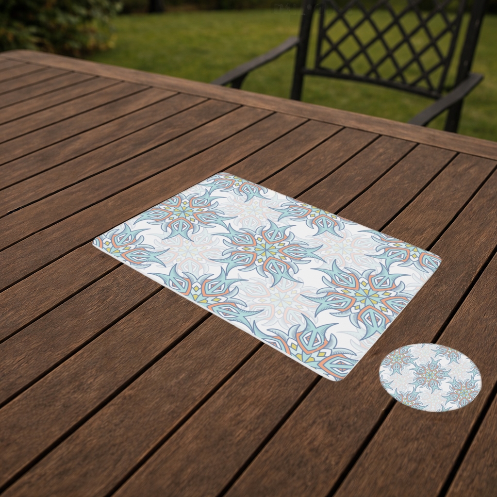 An abstract visual Charger Plate Set 12 Pieces