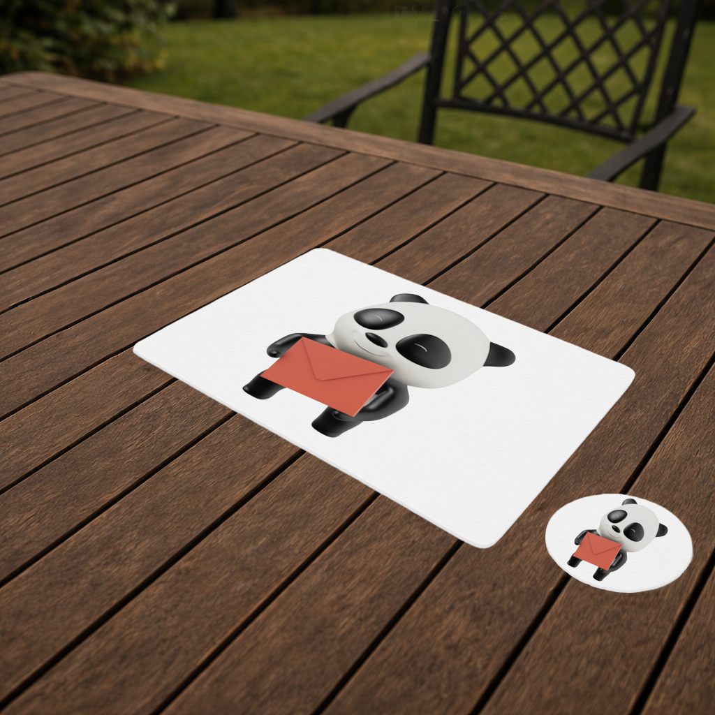 Happy Panda Character Holding Red Envelope Charger Plate Set 12 Pieces