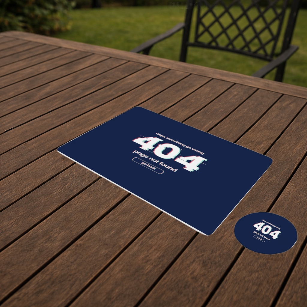 404 Error Glitch Design Charger Plate Set 12 Pieces
