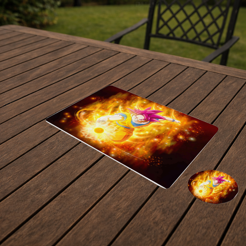 Fiery Pink Hair Warrior Charger Plate Set 12 Pieces