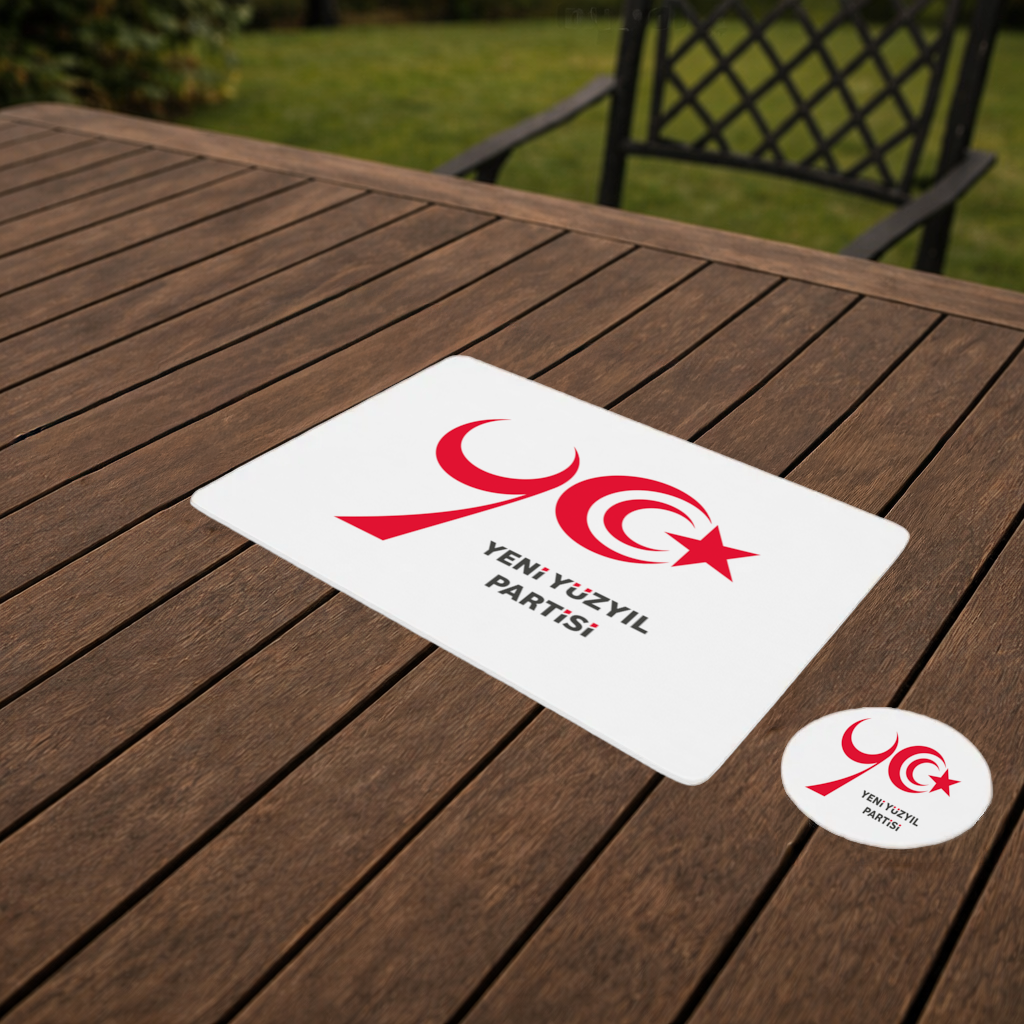 The Yeni Yüzyıl Party Logo on a White Background Charger Plate Set 12 Pieces