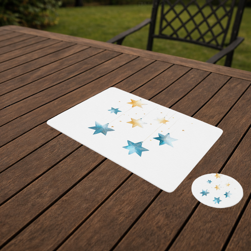 Watercolor Hanging Stars Charger Plate Set 12 Pieces