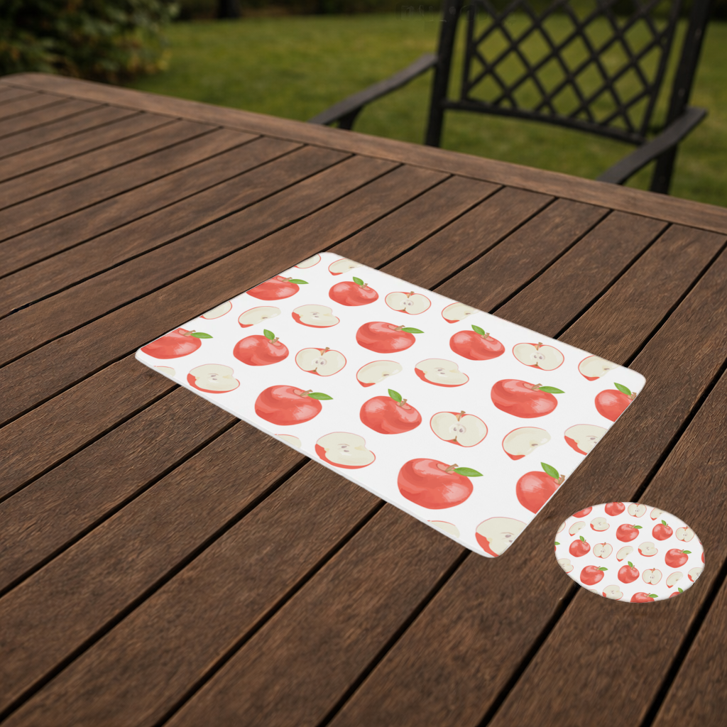 Red Apple Slices Charger Plate Set 12 Pieces