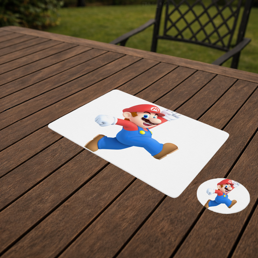 Retro Pixel Hero Design Charger Plate Set 12 Pieces