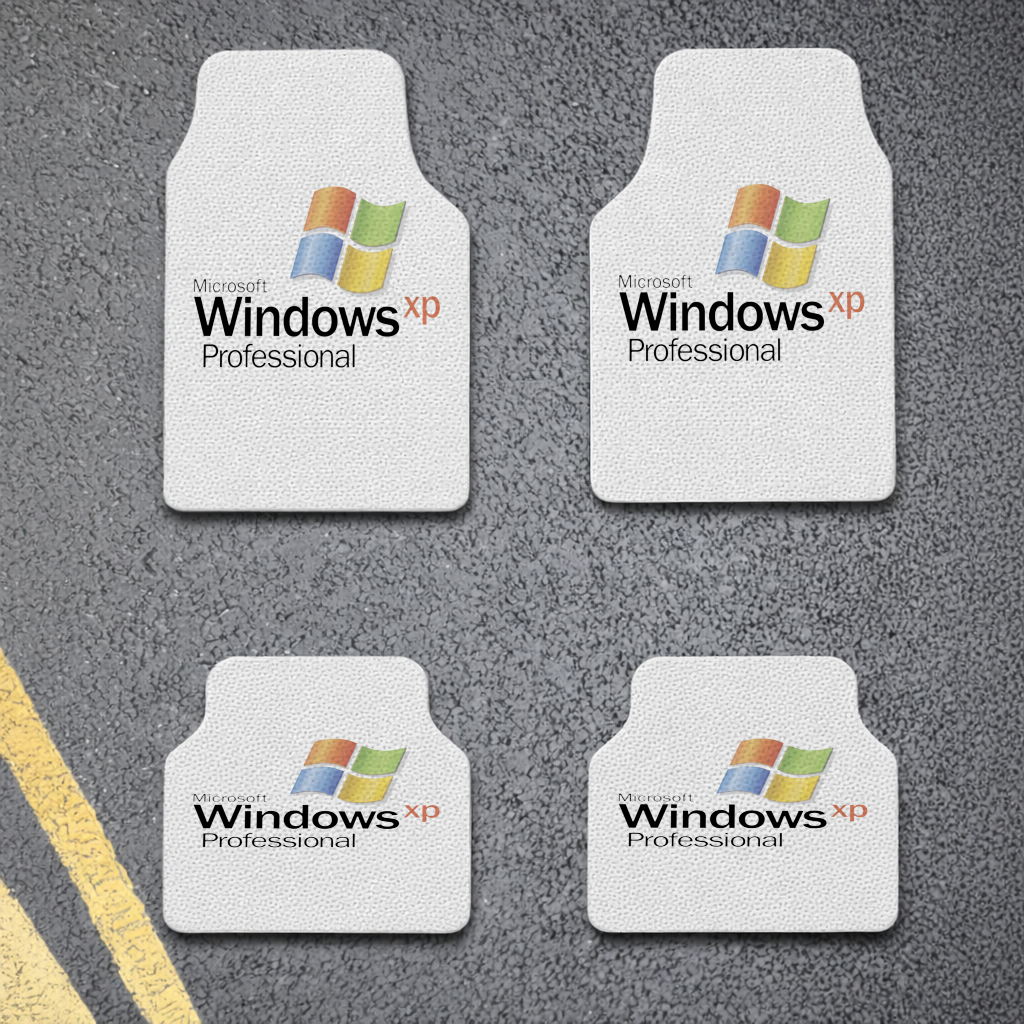 Digital Nostalgia Windows XP Iconic Logo Car Floor Mats