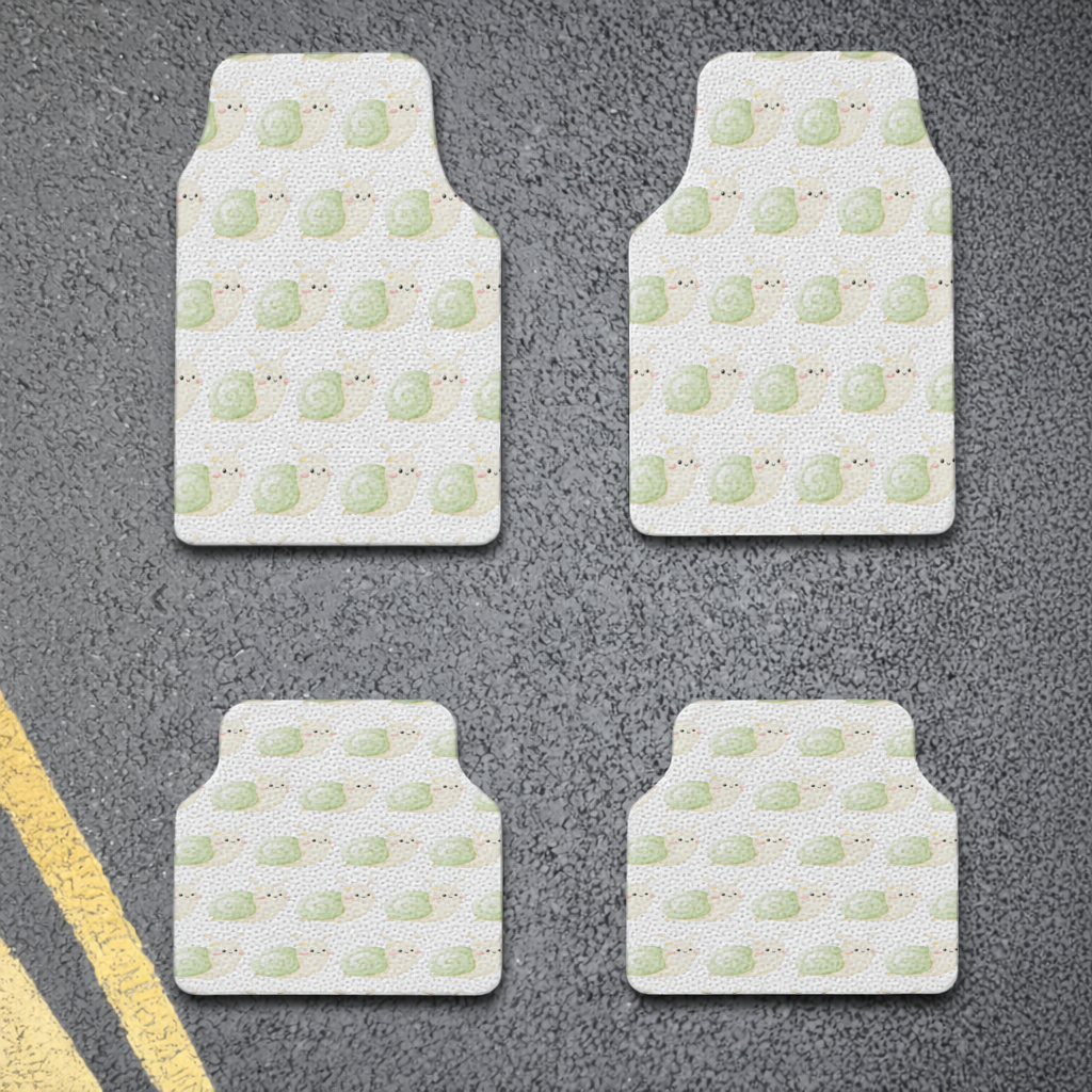 Cute Snail Illustration Car Floor Mats