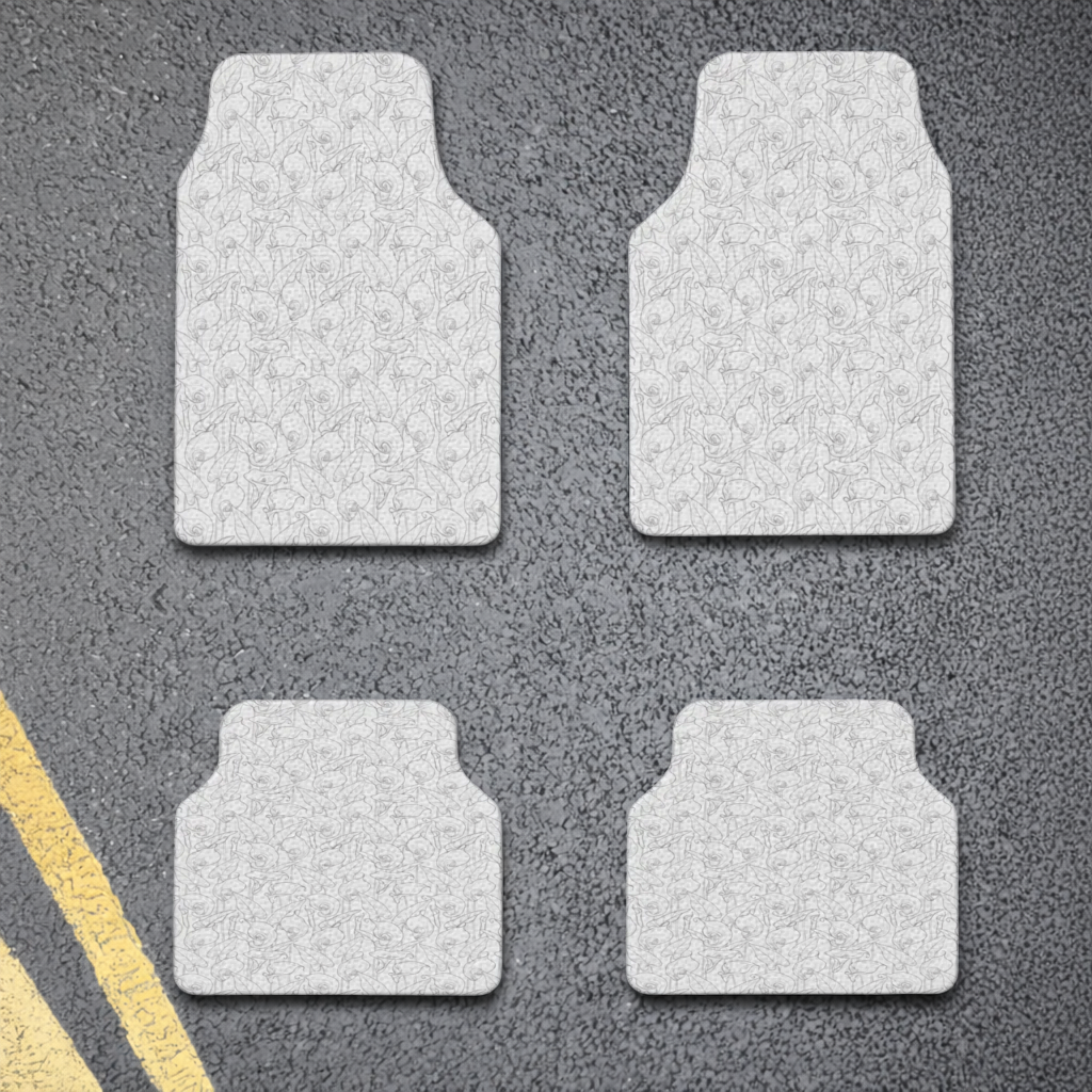 Calla Lily Sketch Car Floor Mats