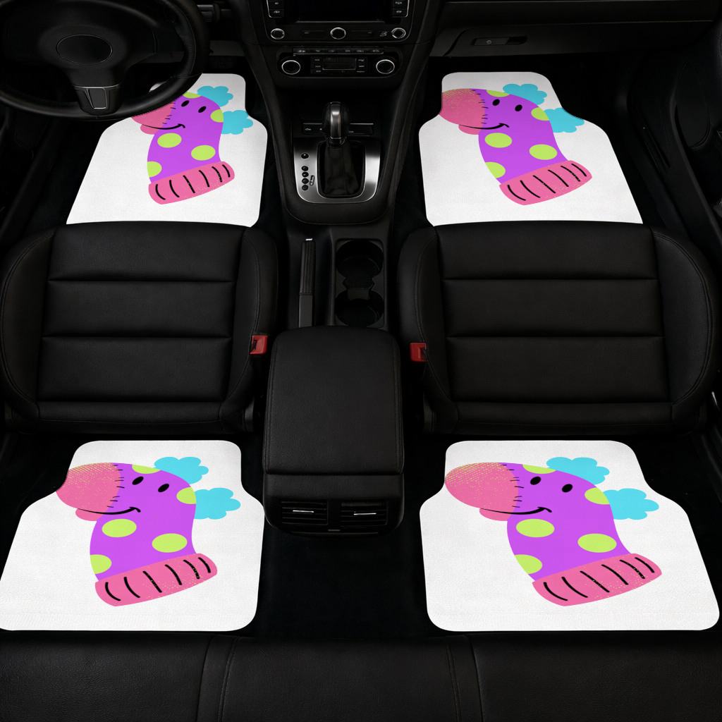 Cute Colorful Dinosaur Illustration Car Floor Mats