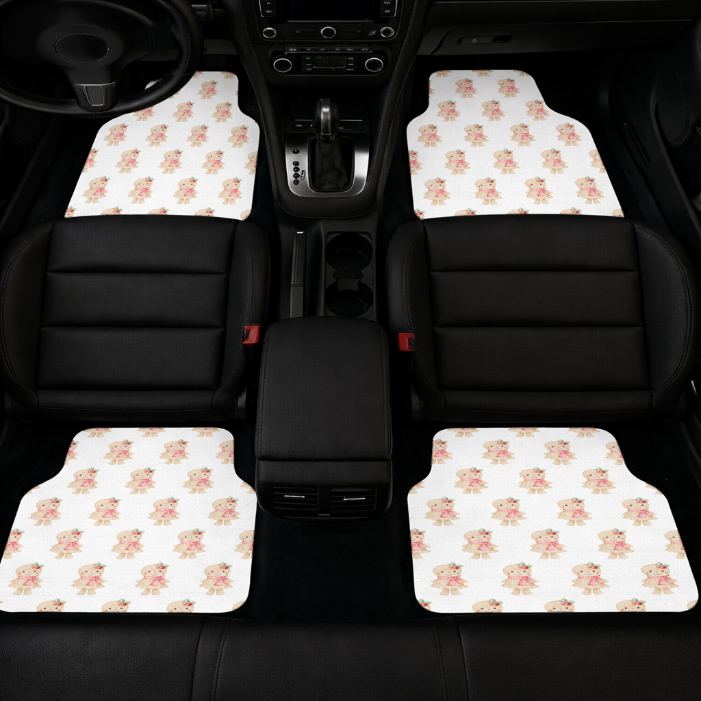Cute Gingerbread Cookie Character Car Floor Mats