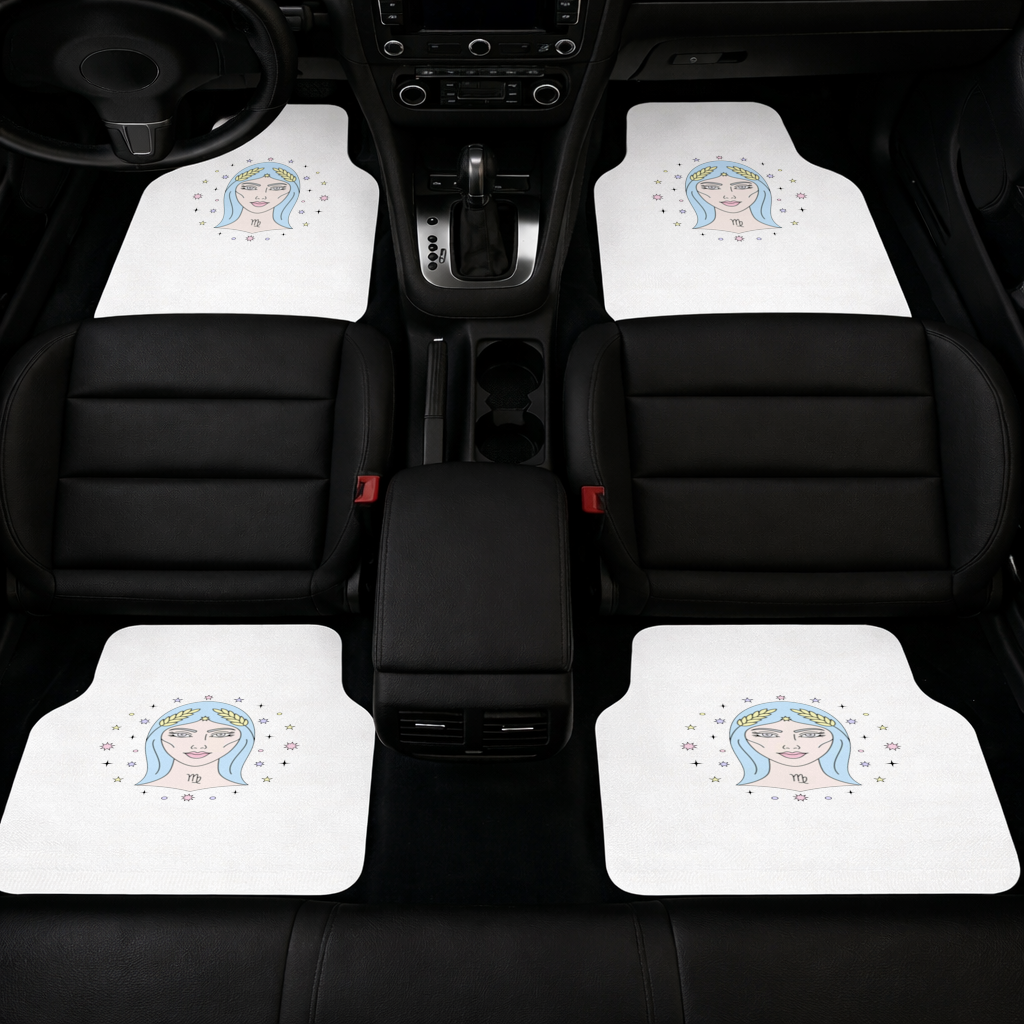 Virgo Zodiac Mystical Woman and Stars Car Floor Mats