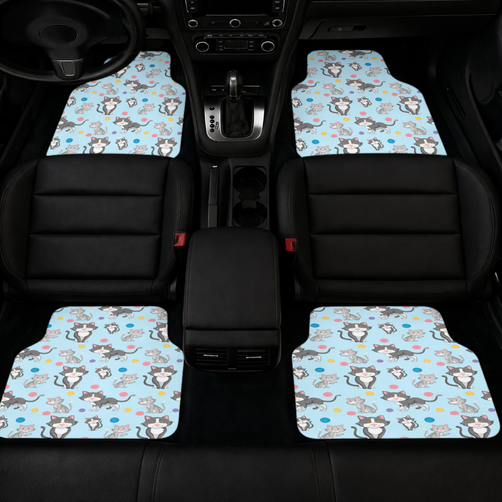 cat repeat pattern Car Floor Mats