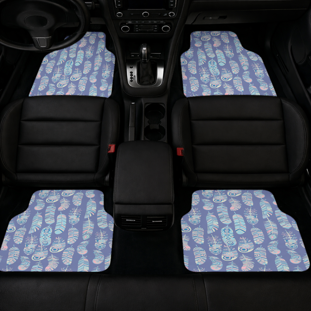 Boho Tribal Feather Car Floor Mats