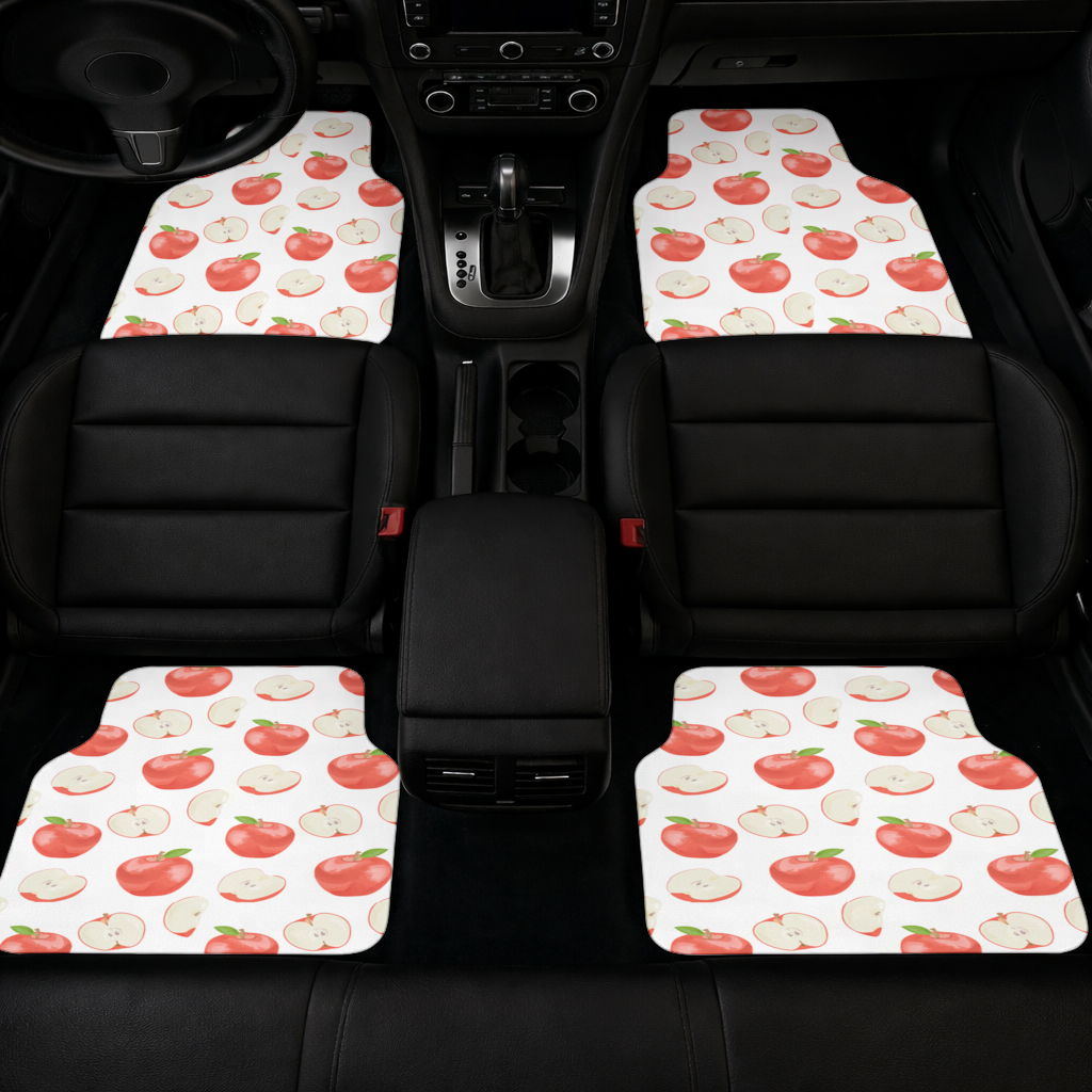 Red Apple Slices Car Floor Mats