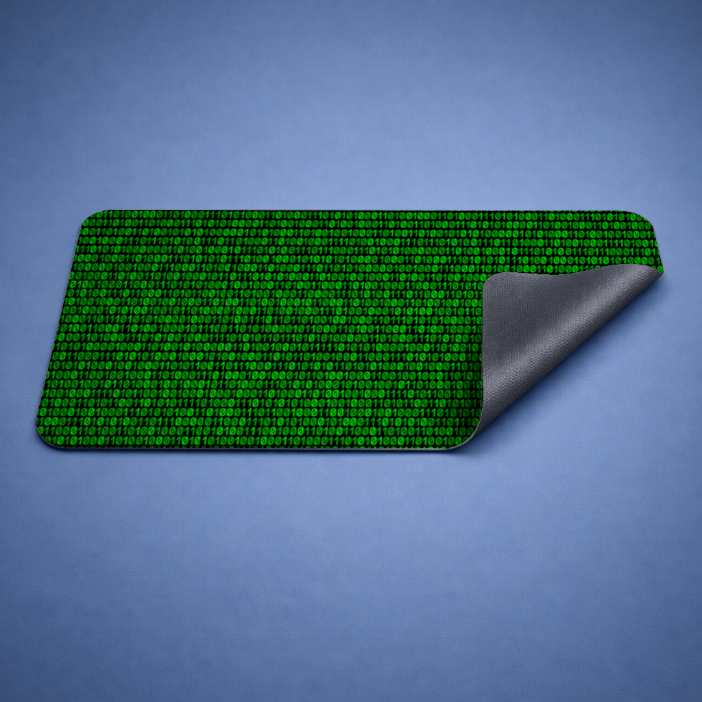 Matrix Stili Dijital İkili Kod Arka Planı Mouse Pad