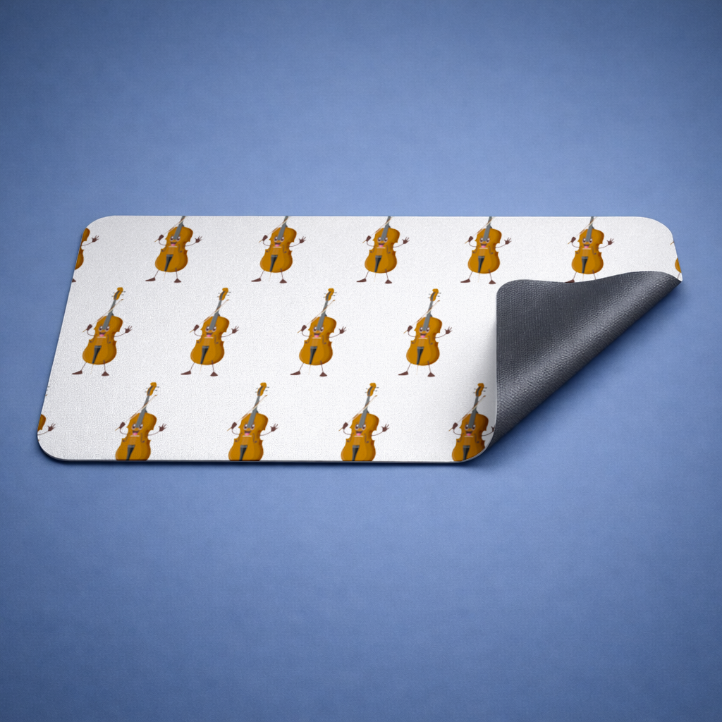 Happy Cello Character Art Design Mouse Pad