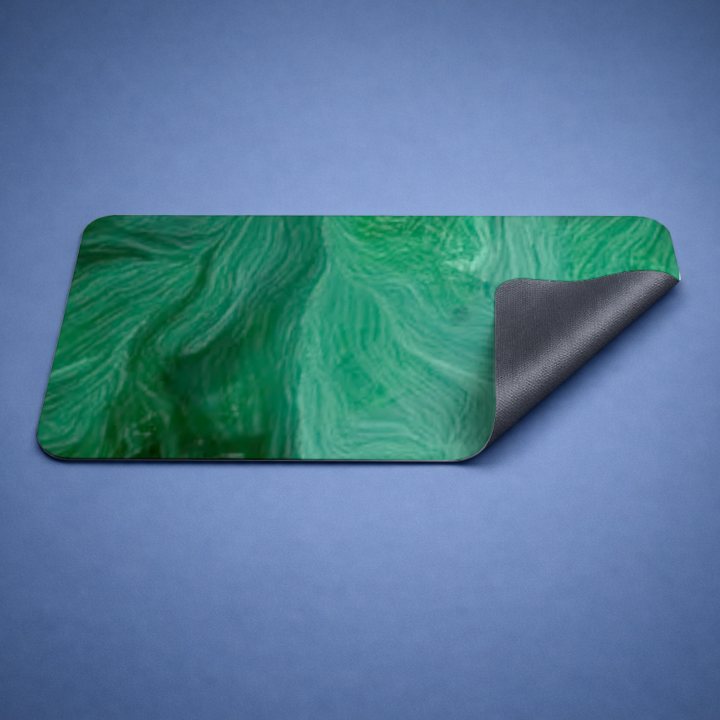 Black and green marbling Mouse Pad