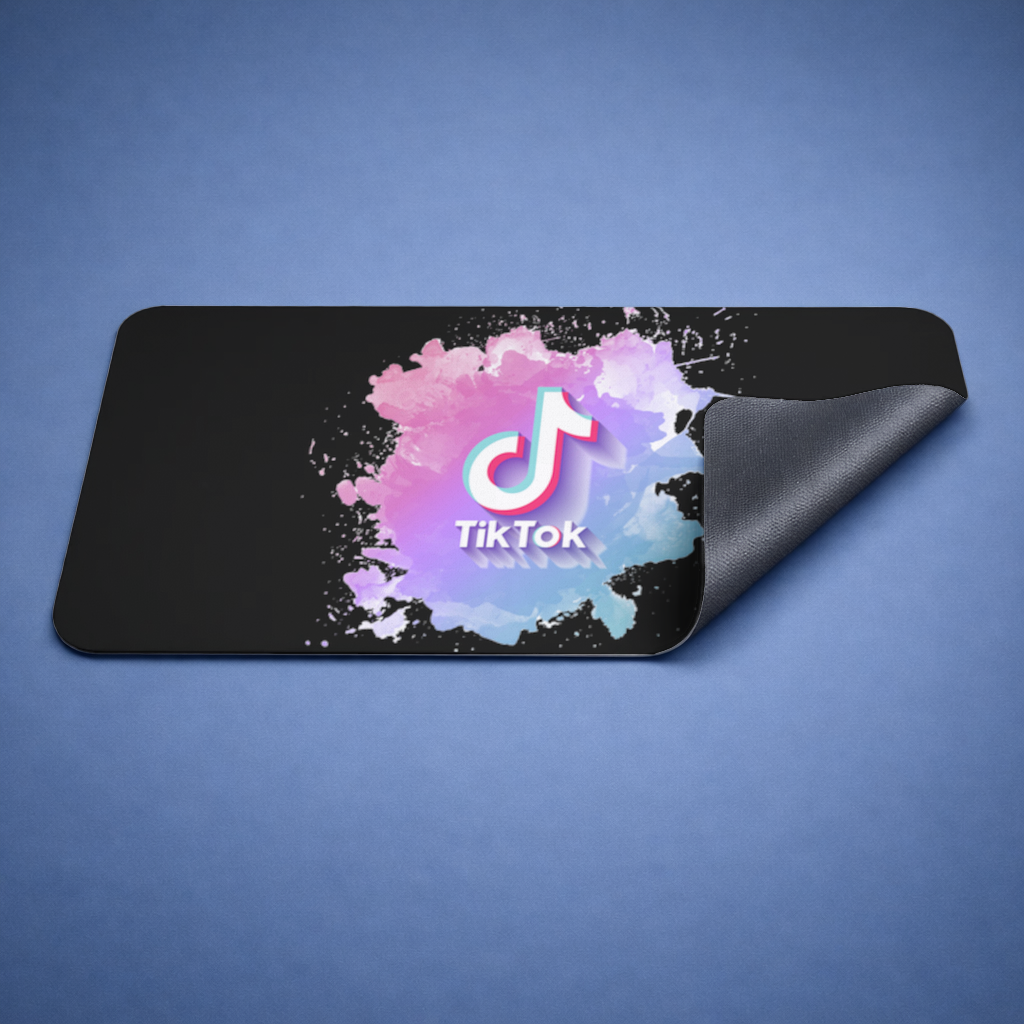 Sulu Boya Efektli TikTok Logosu Mouse Pad