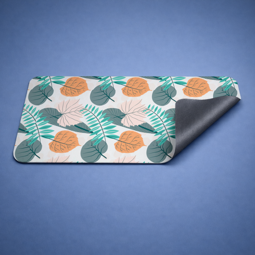 Modern Tropical Leaves Mouse Pad