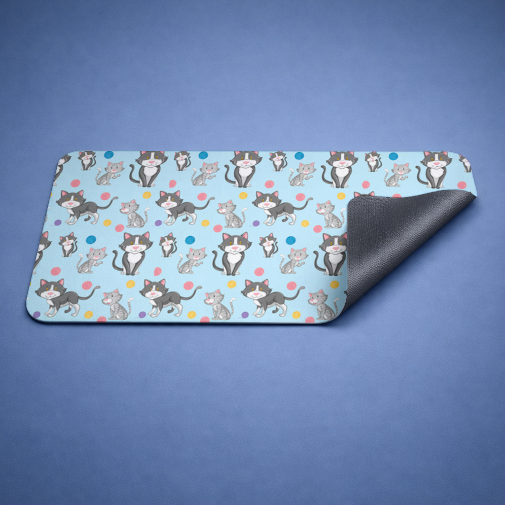 cat repeat pattern Mouse Pad