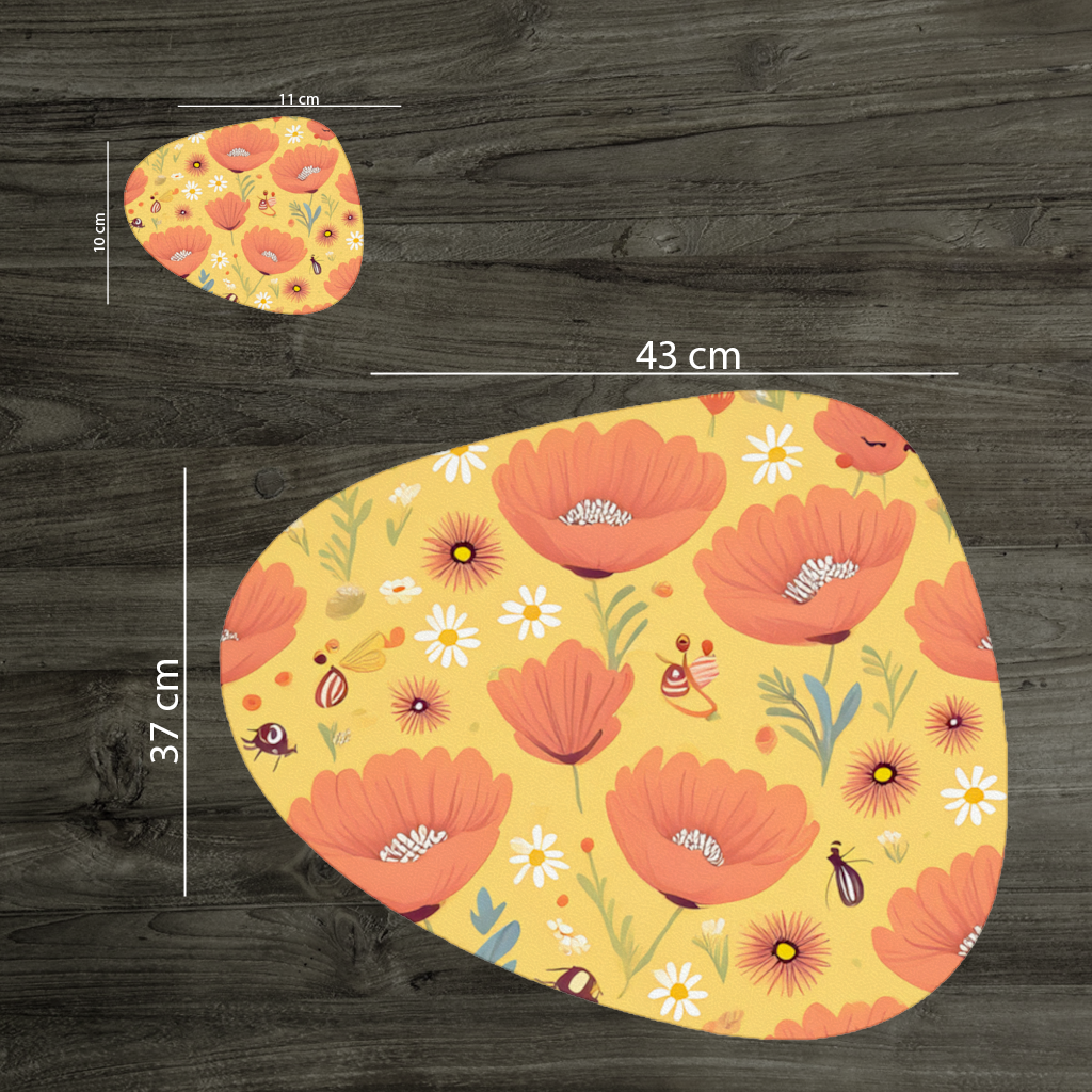 Floral Insect Pattern Colorful Design Charger Plate Set 12 Pieces