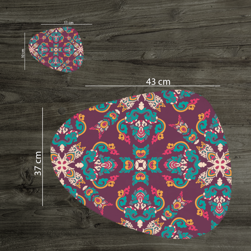 Colorful Ottoman Inspired Mandala Pattern Charger Plate Set 12 Pieces