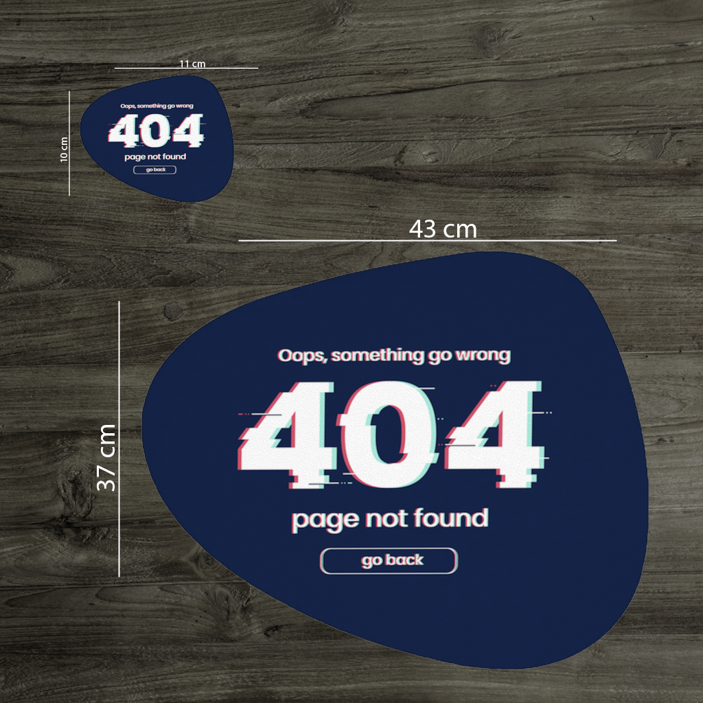 404 Error Glitch Design Charger Plate Set 12 Pieces