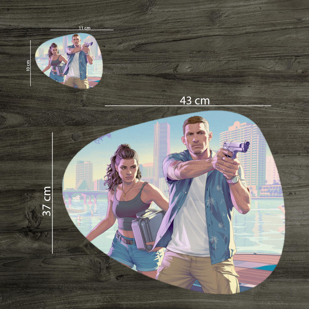 Vice City Showdown Tropical Heist Duo Charger Plate Set 12 Pieces