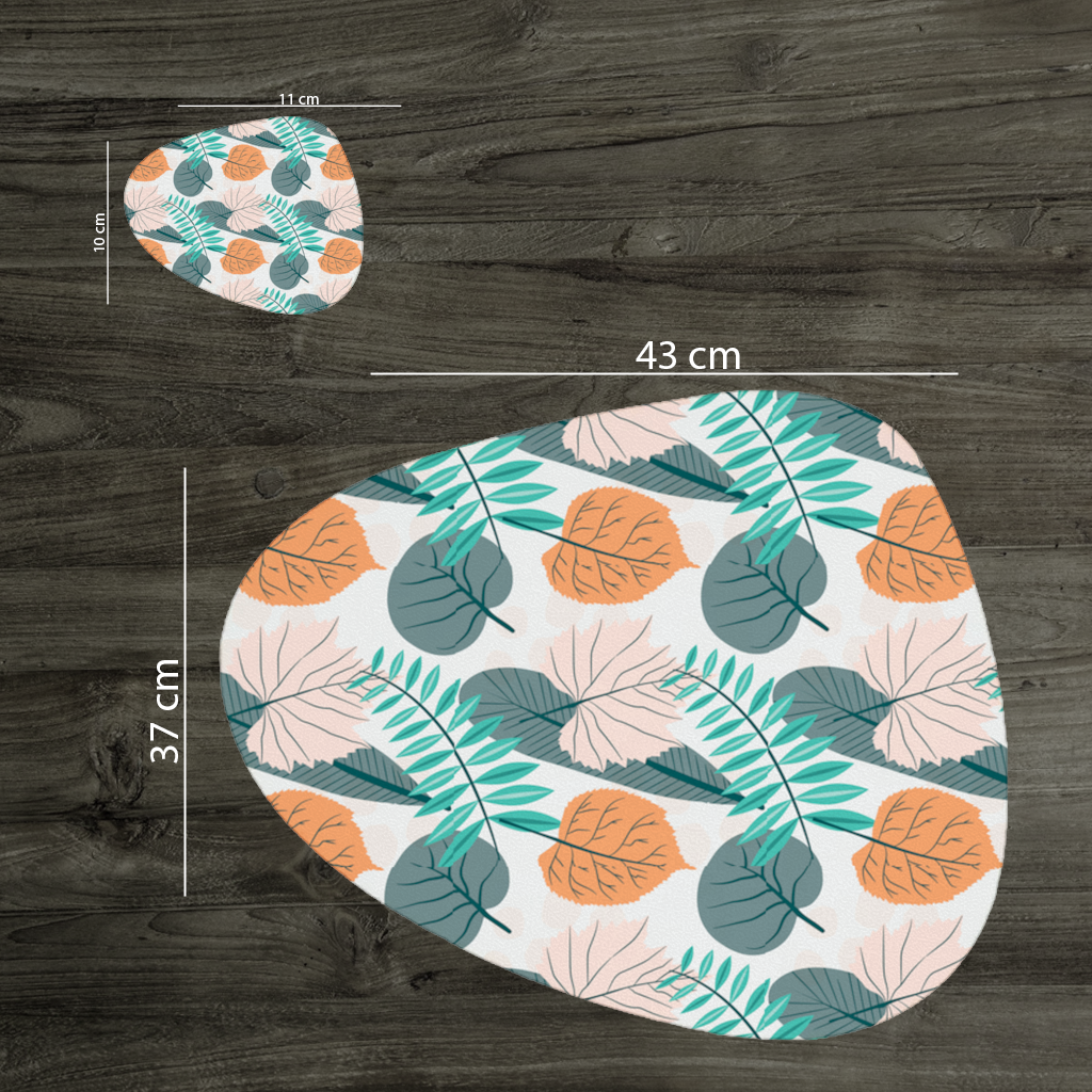 Modern Tropical Leaves Charger Plate Set 12 Pieces
