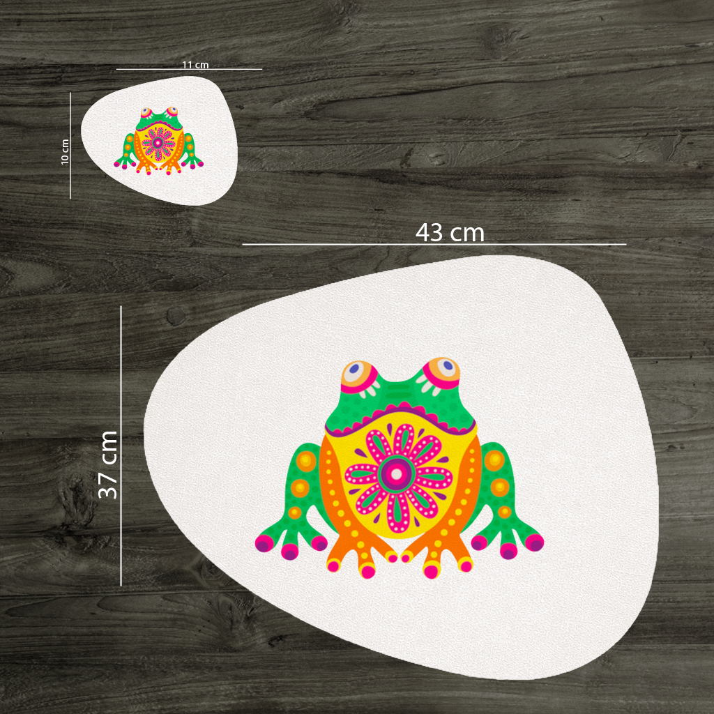 Mexican Alebrije Frog Charger Plate Set 12 Pieces