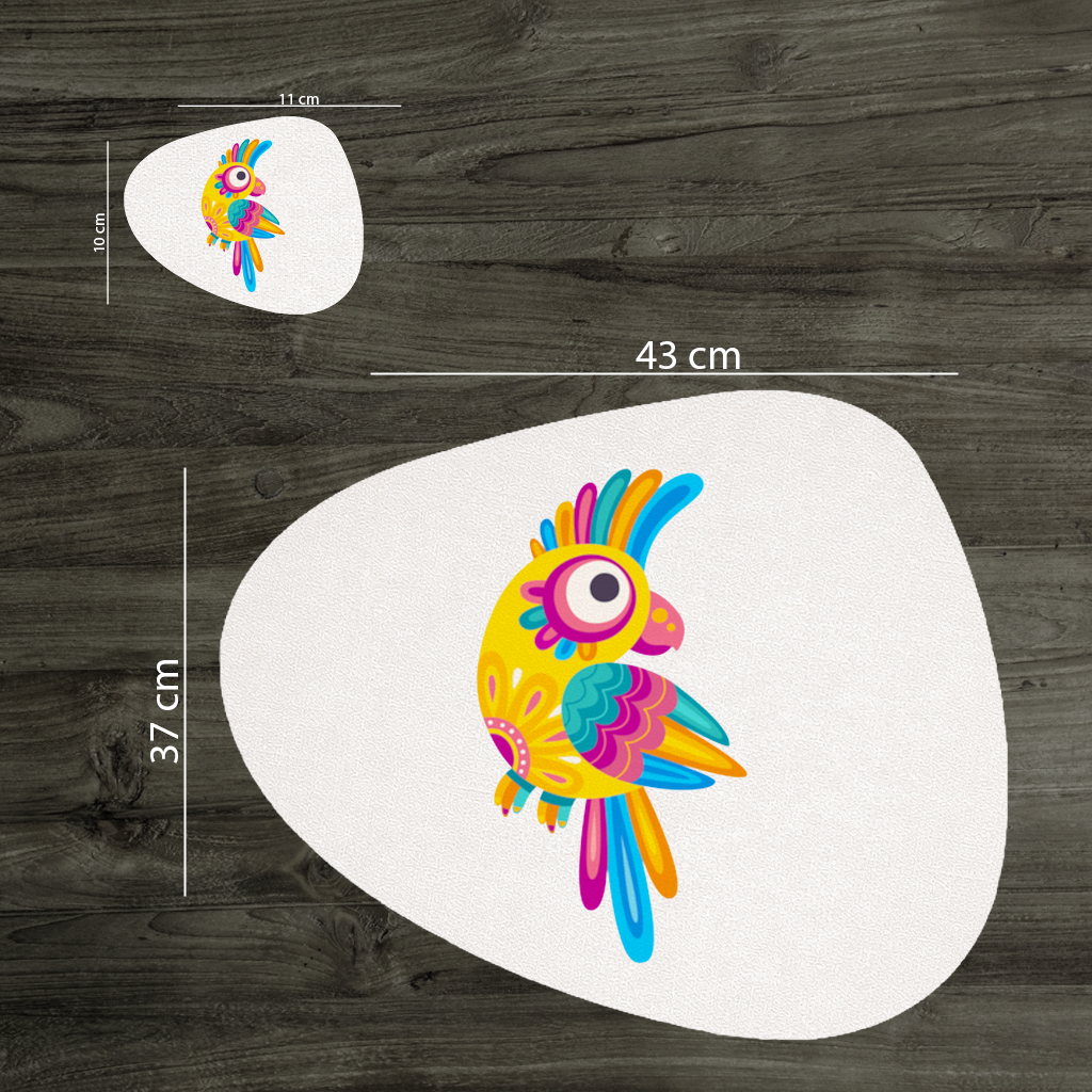 Vibrant Tropical Parrot Folk Charger Plate Set 12 Pieces