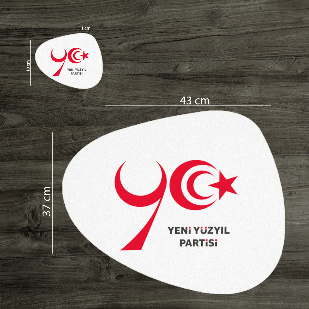 The Yeni Yüzyıl Party Logo on a White Background Charger Plate Set 12 Pieces