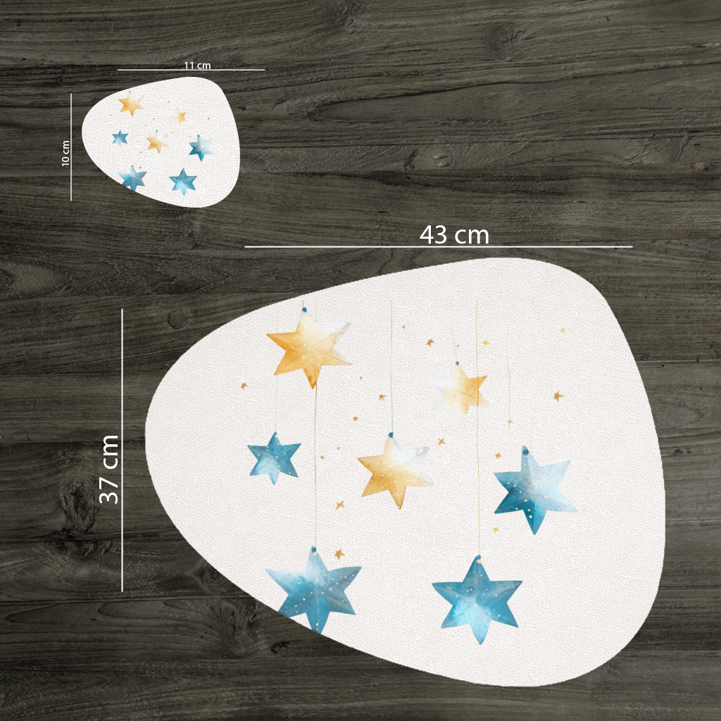 Watercolor Hanging Stars Charger Plate Set 12 Pieces
