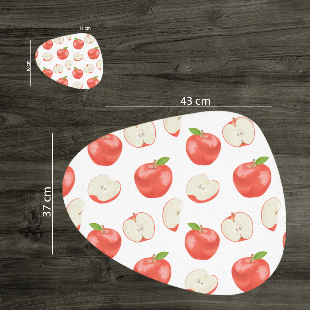 Red Apple Slices Charger Plate Set 12 Pieces