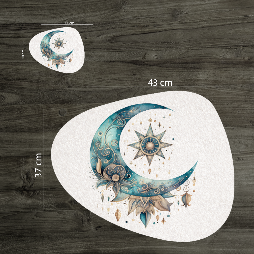Boho Celestial Sun and Moon Charger Plate Set 12 Pieces