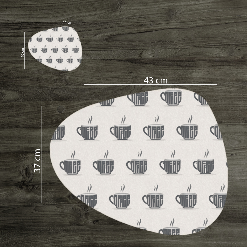 coffee cup Charger Plate Set 12 Pieces