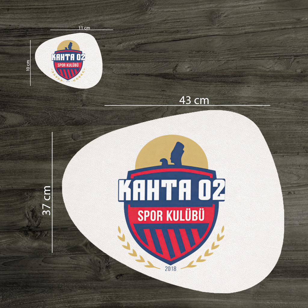 Kahta 02 Spor Kulübü Crest Charger Plate Set 12 Pieces