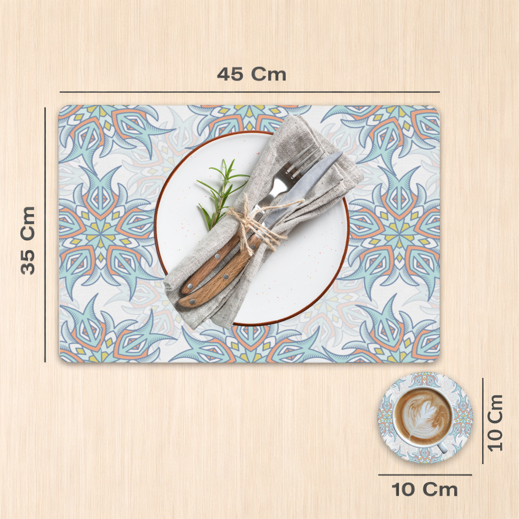 An abstract visual Charger Plate Set 12 Pieces