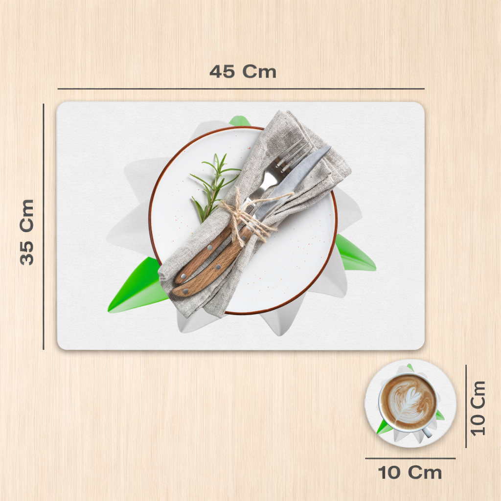 3D White Lily Flower Illustration Charger Plate Set 12 Pieces