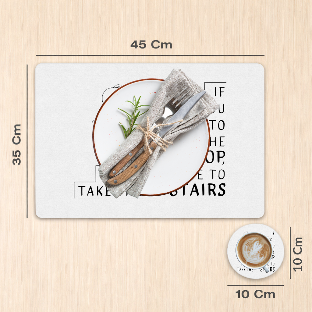 If you want to get to the top, you will have to take the stairs. Charger Plate Set 12 Pieces